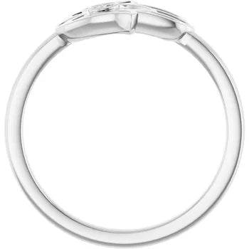 Sterling Silver Hamsa Diamond Ring