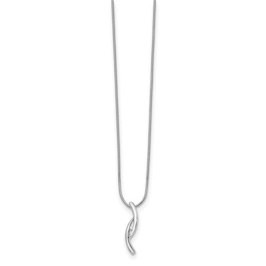 Sterling Diamond Bypass Necklace