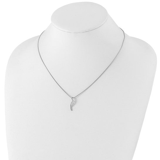 Sterling Diamond Bypass Necklace