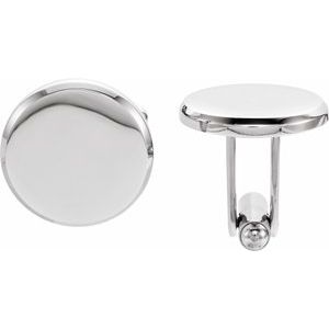 Stainless Steel 13 mm Engravable Cuff Links