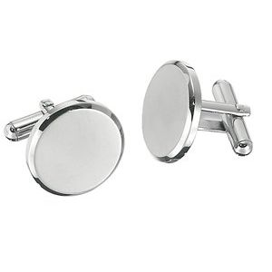 Stainless Steel 13 mm Engravable Cuff Links